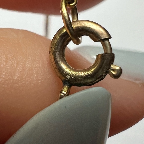 Stone Heart on 12k GF Chain - Green Pendant Necklace - Picture 11 of 15